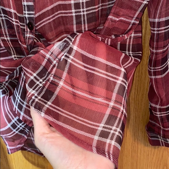 Sheer flannel top - Picture 9 of 9